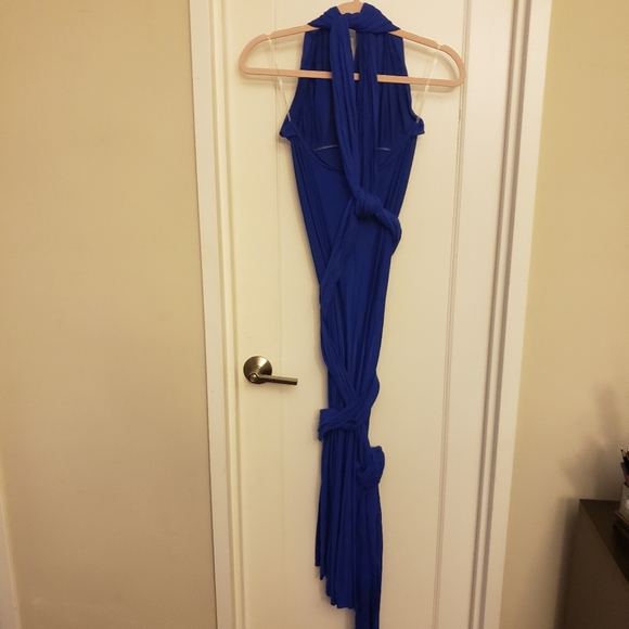 12 Ami Convertible Multi Way Maxi Dress in Royal - Picture 5 of 13